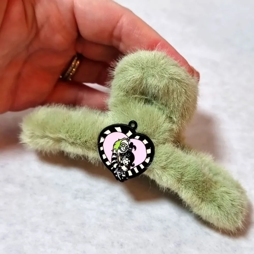 BEETLEJUICE PLUSH FUR MOVIE CLAW CLIP HALLOWEEN Handmade